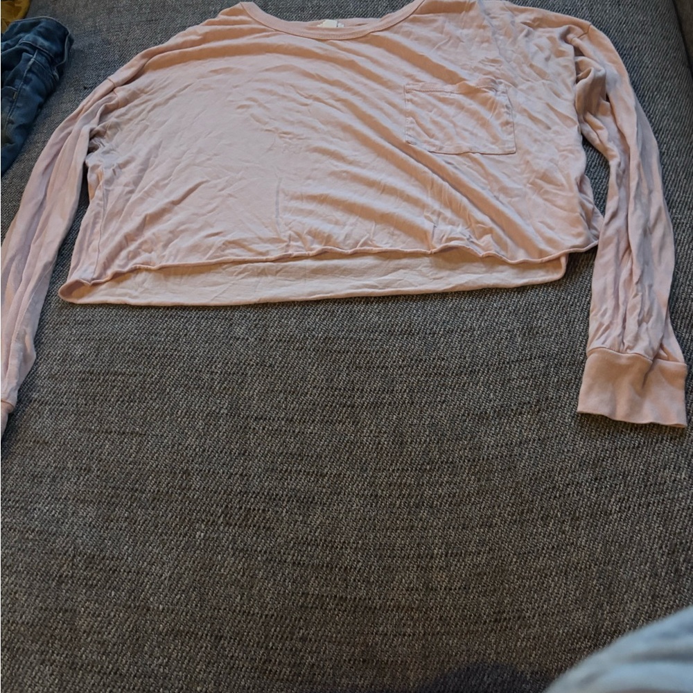 Women's Pink Long Sleeve Top